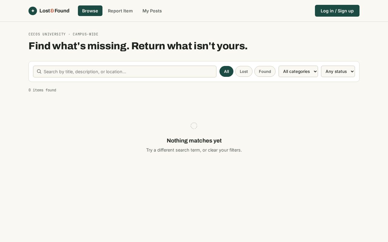 Preview of Campus Lost And Found