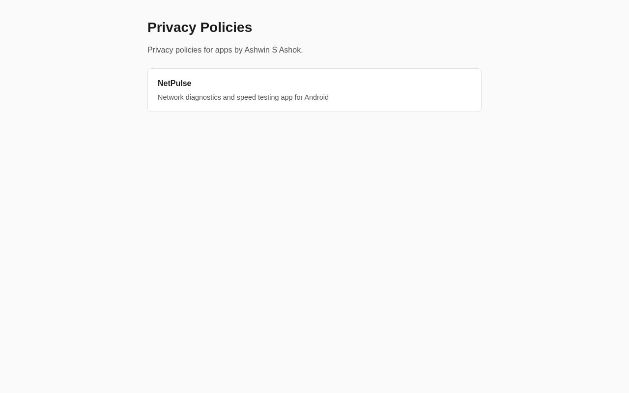 Preview of Access Privacy Policies