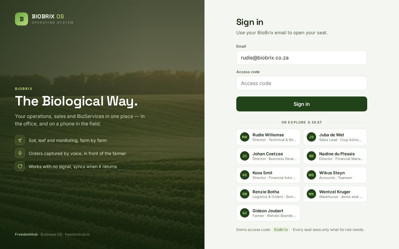 Preview of Biobrix Portal Redesign