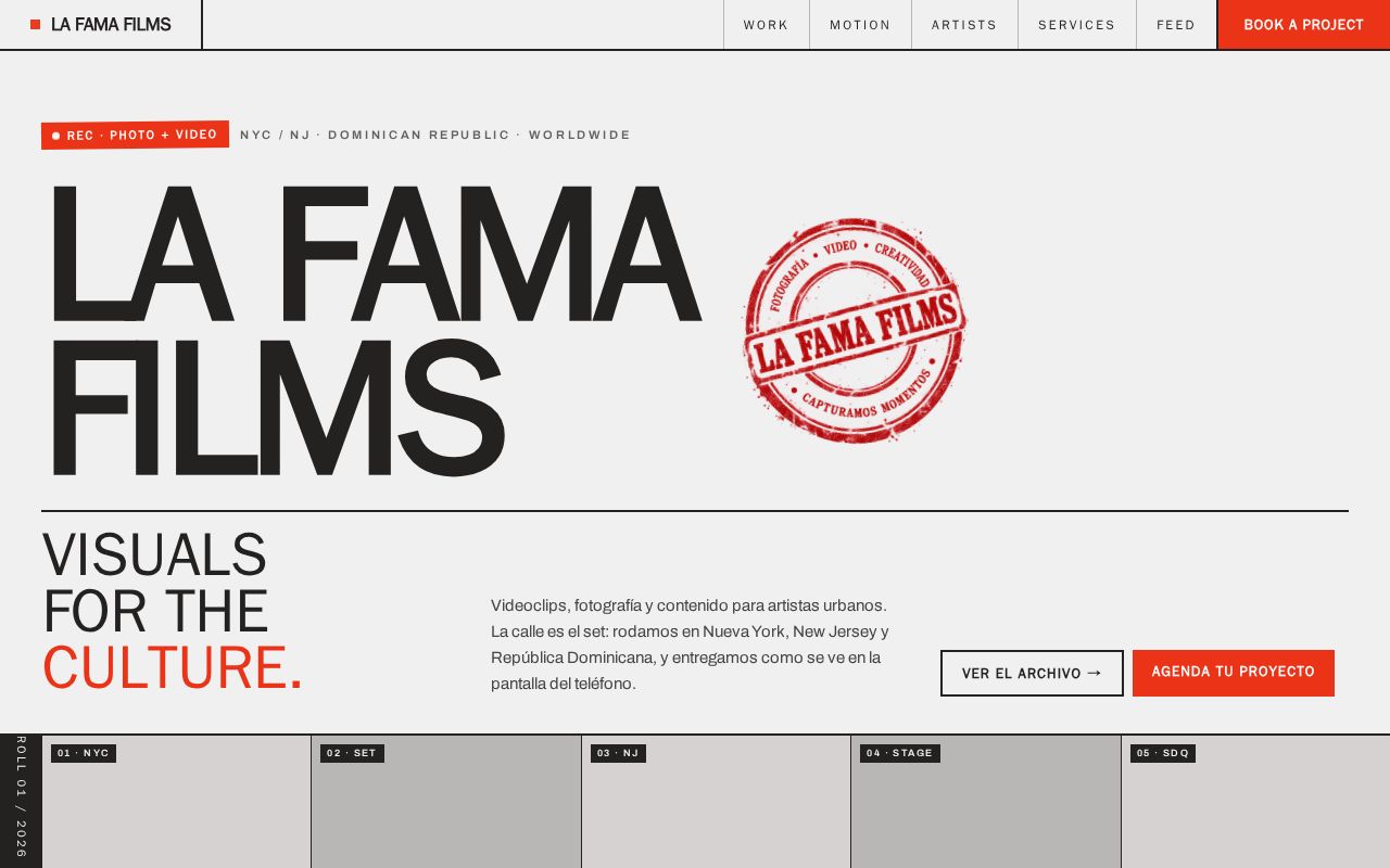 Preview of La Fama Films — sitio + panel admin (preview antes de hosting final)