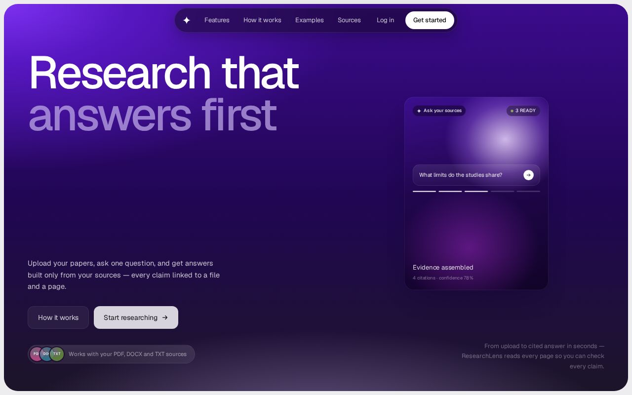 Preview of Researchlens Ai