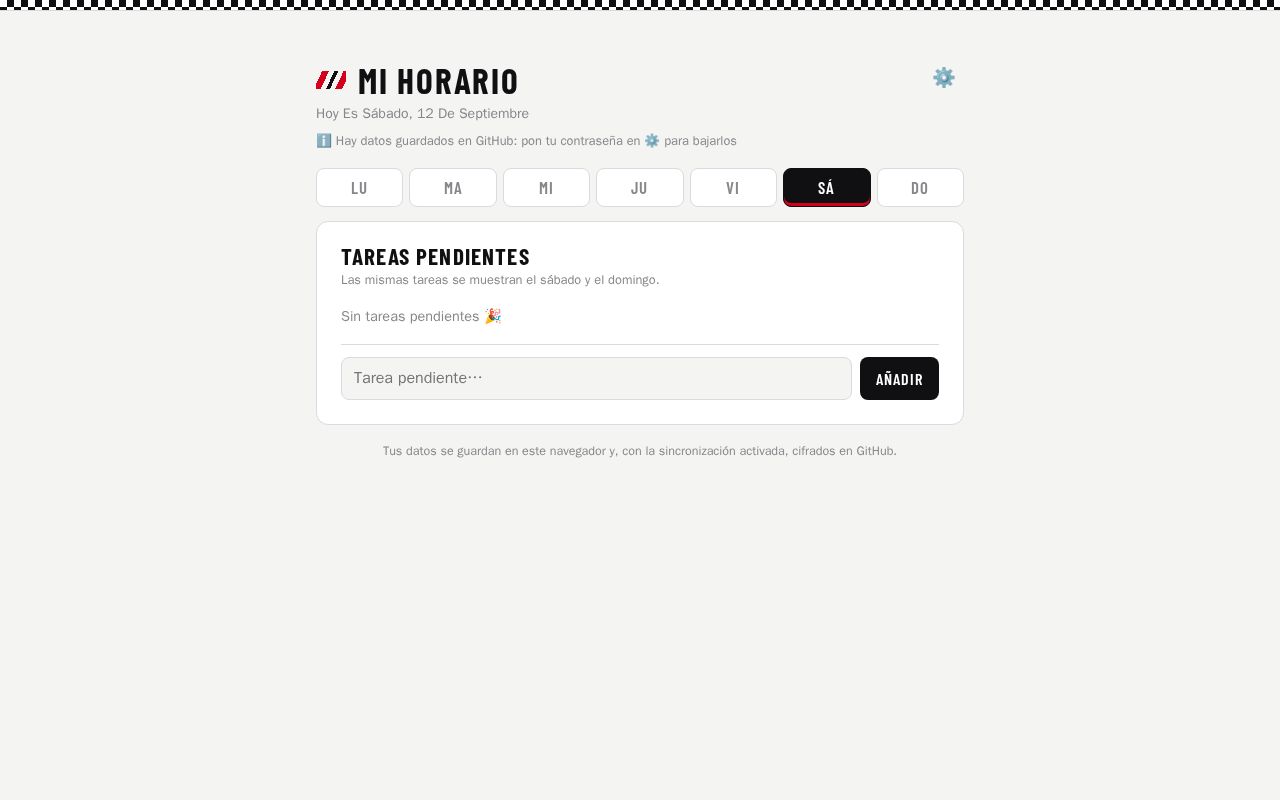Preview of Mi Horario