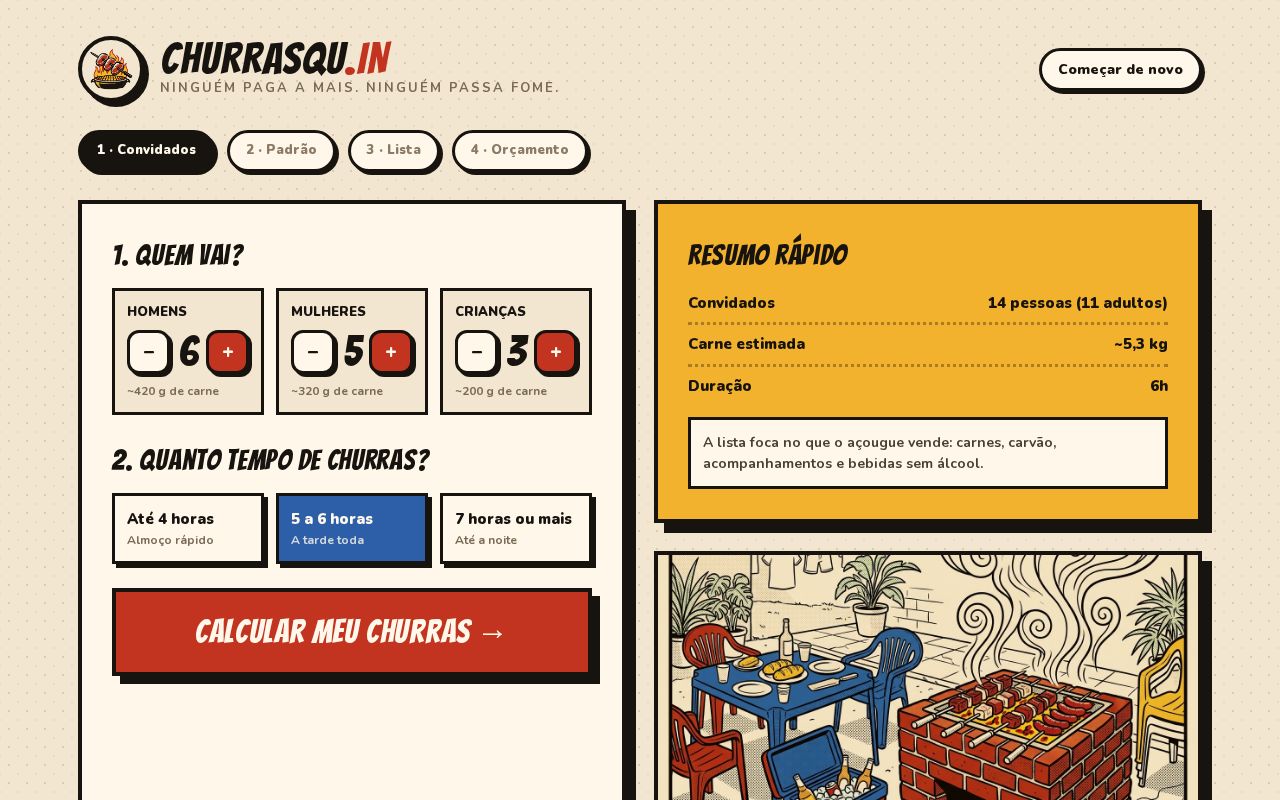 Preview of Calculadora de Churrasco