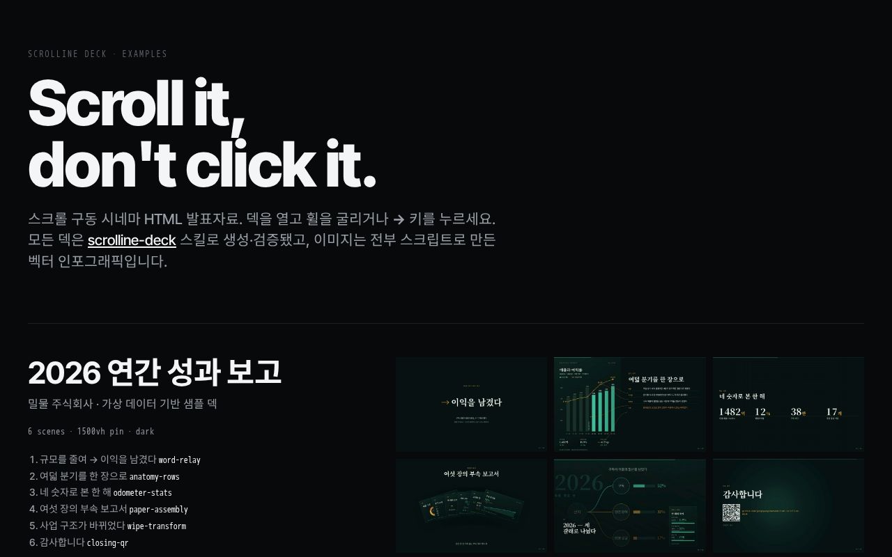 Preview of Awesome Html Scrolline Deck