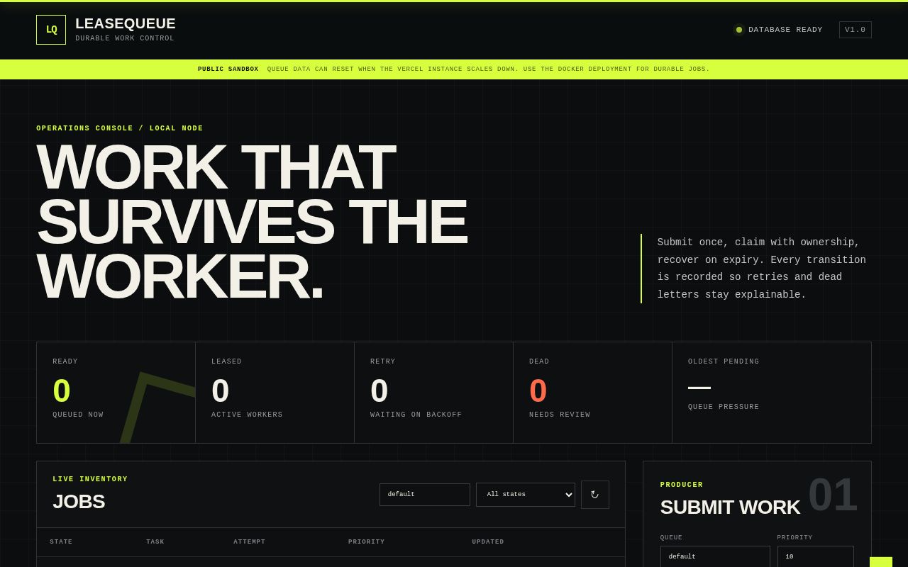 Preview of Leasequeue