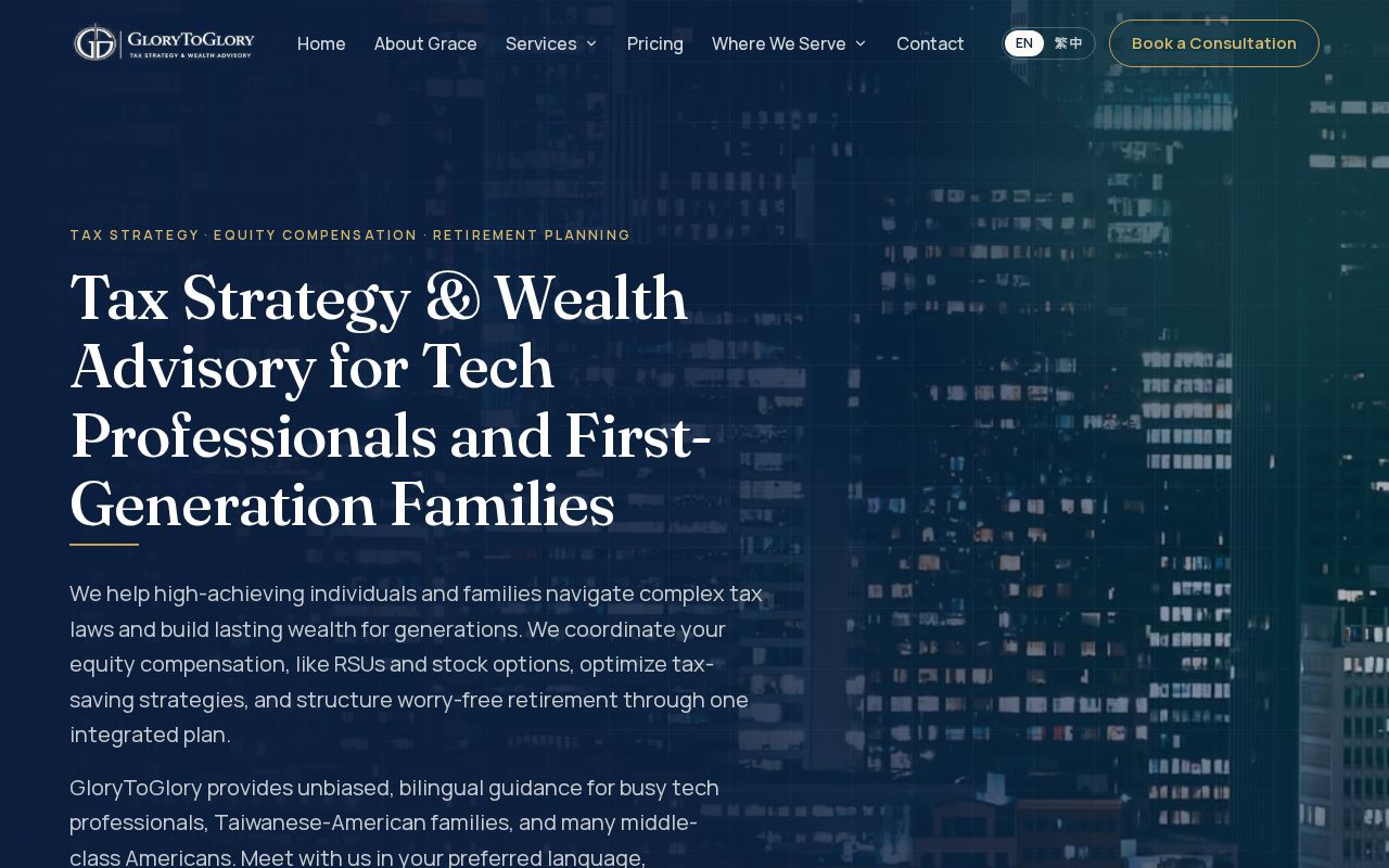 Preview of GloryToGlory Tax Strategy Wealth Advisory