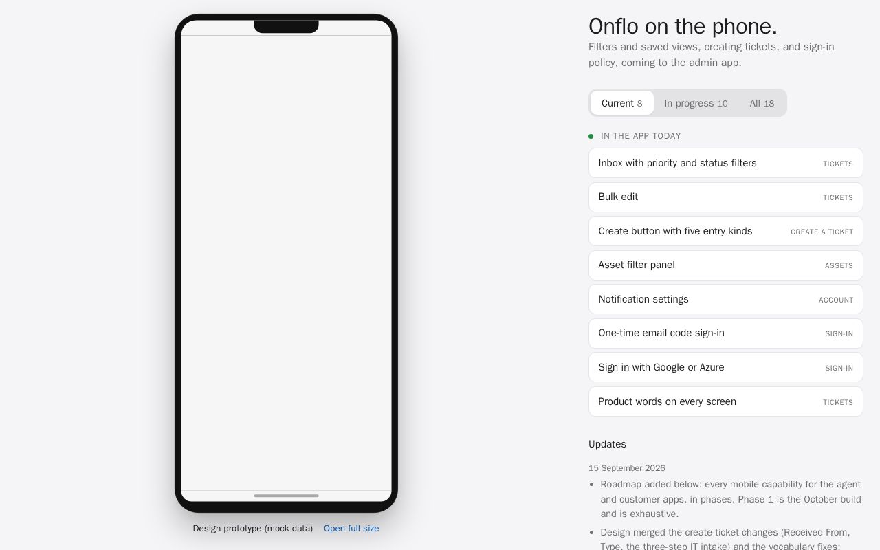 Preview of Onflo Mobile