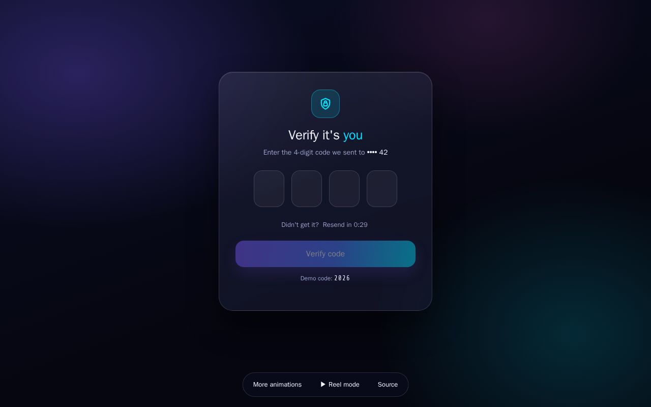 Preview of Otp Verify Animation