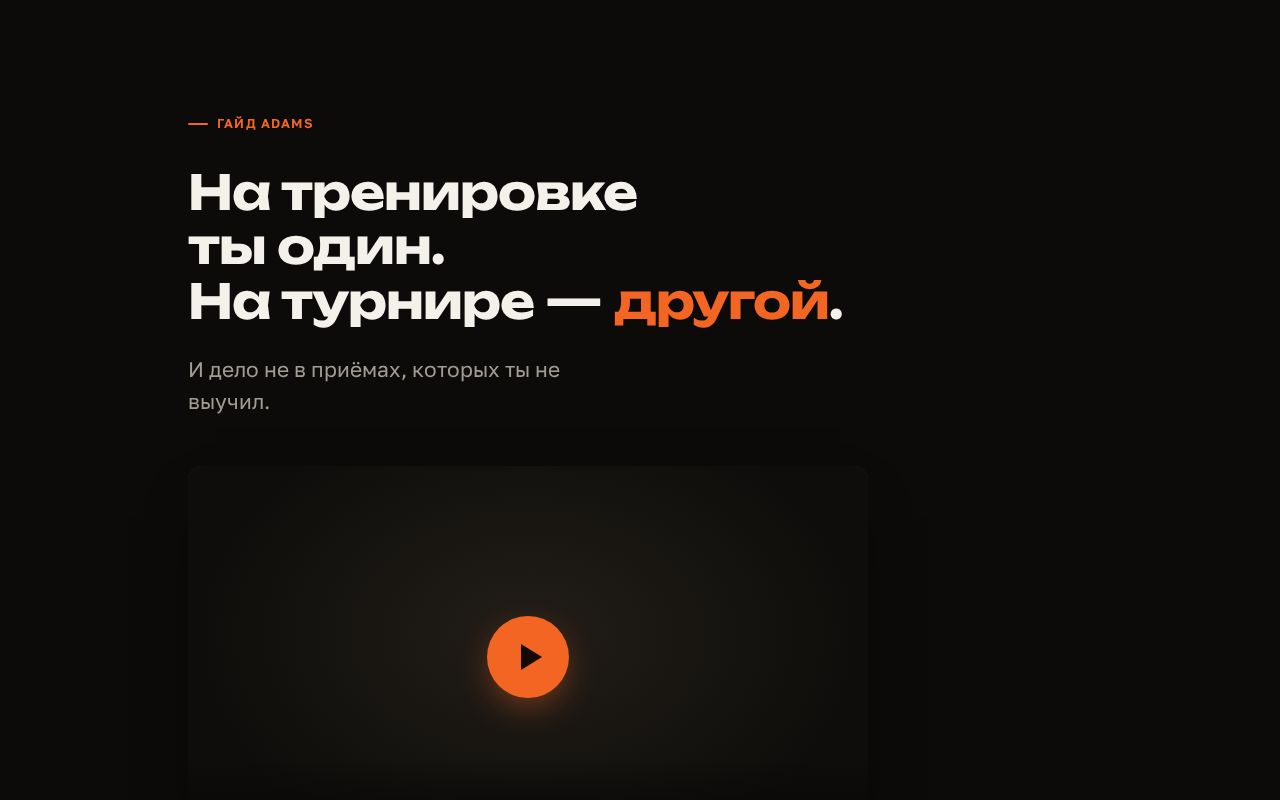 Preview of Лендинг гайда ADAMS