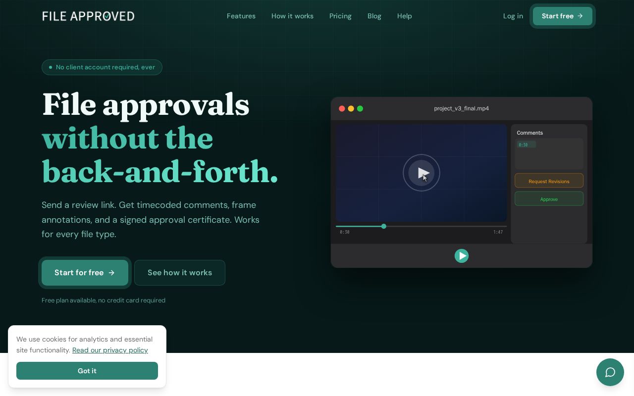 Preview of File Approval Software for Creatives
