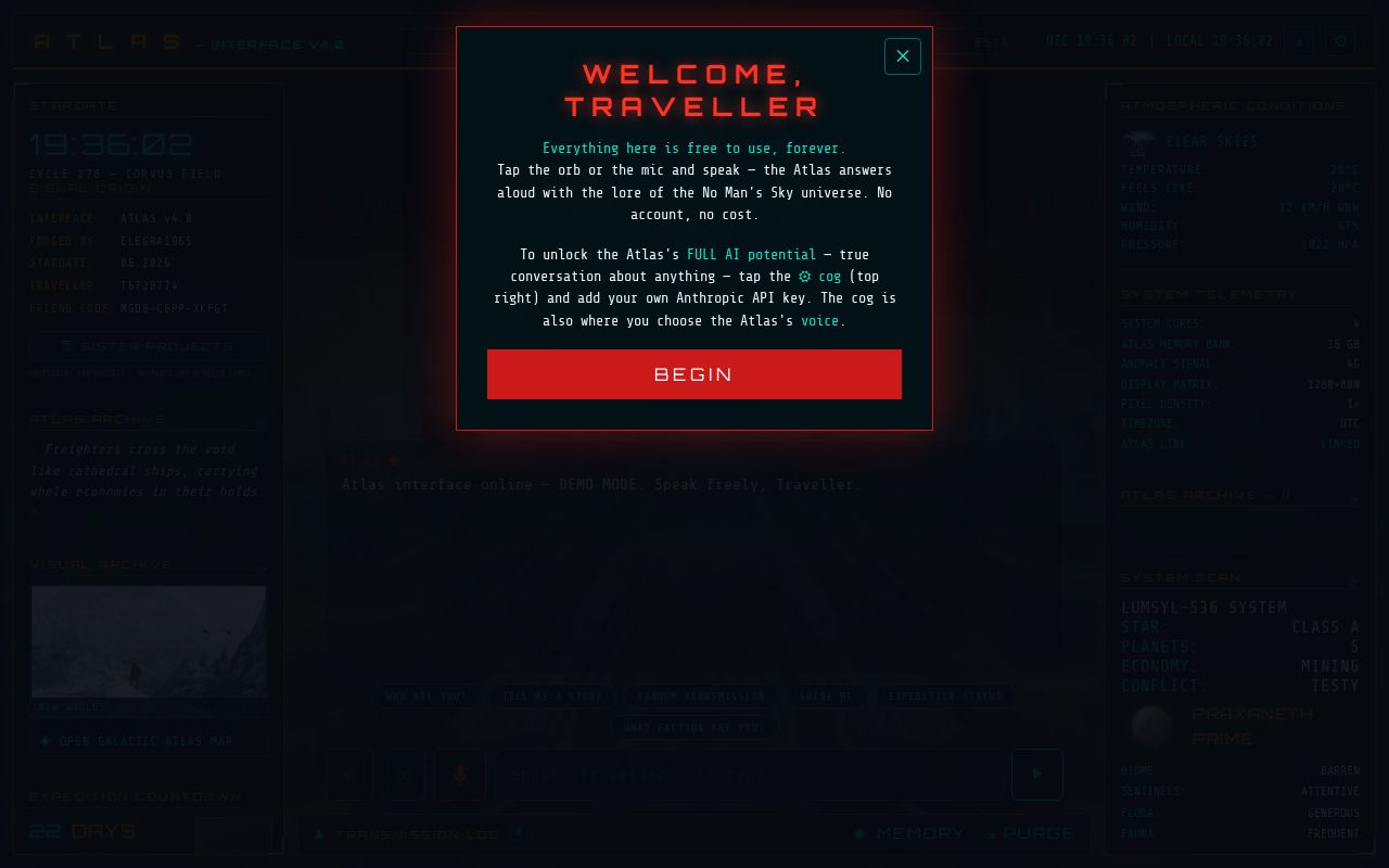 Preview of Nms Atlas Interface