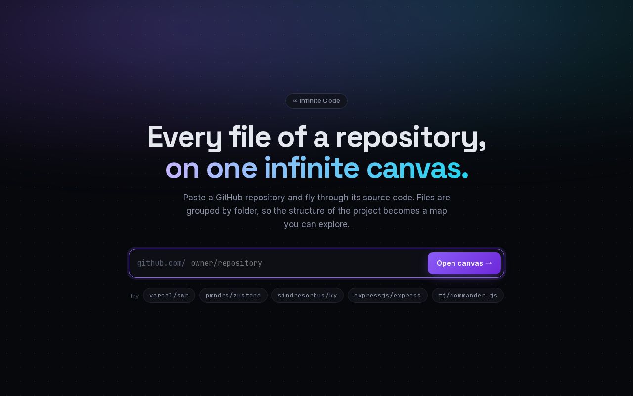 Preview of Infinite Code