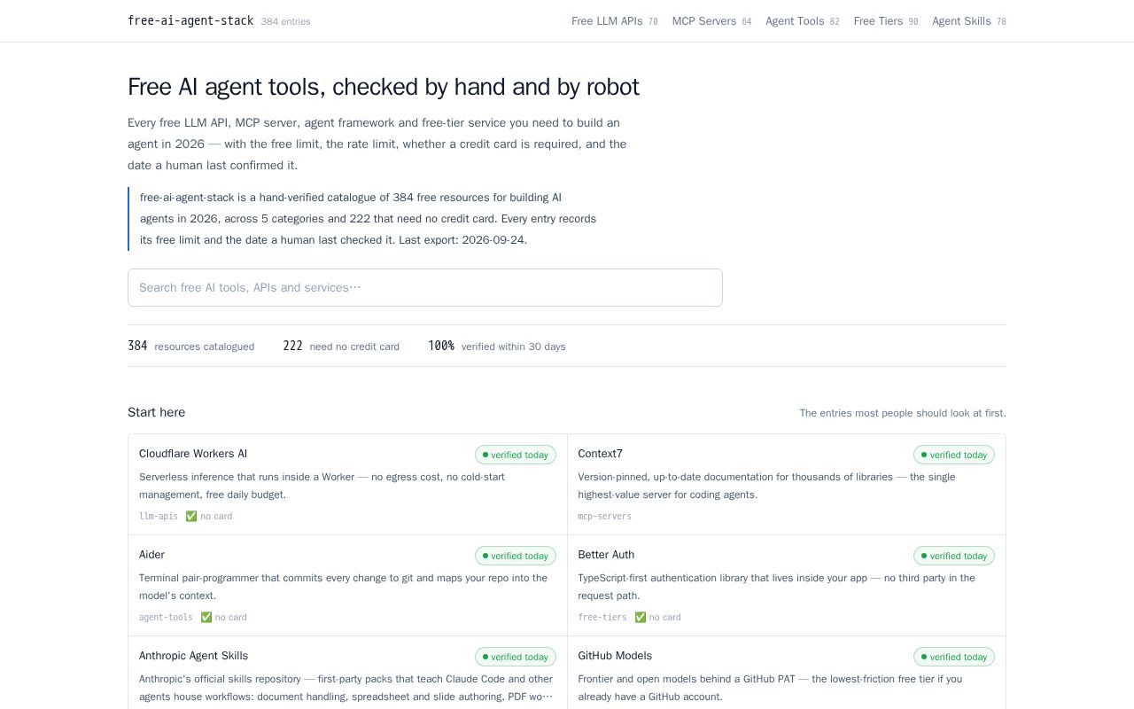 Preview of Free Ai Agent Stack
