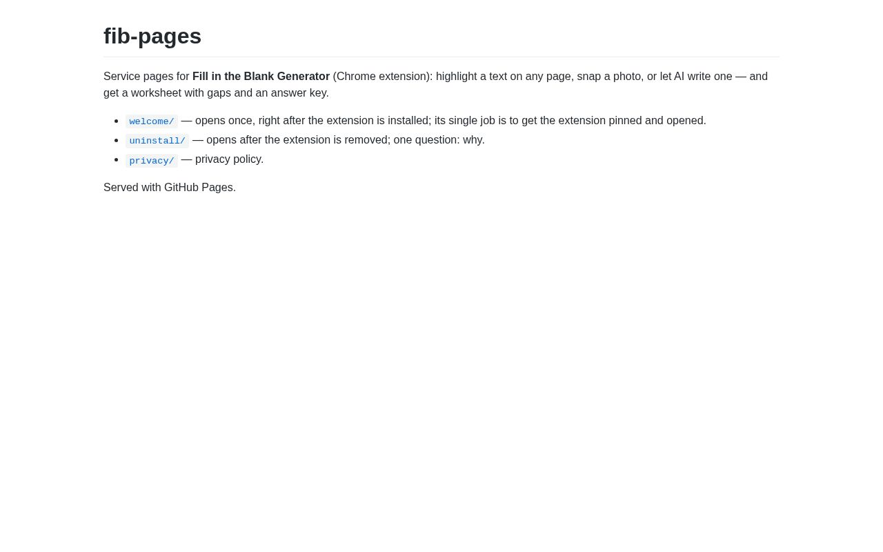 Preview of Fib Pages