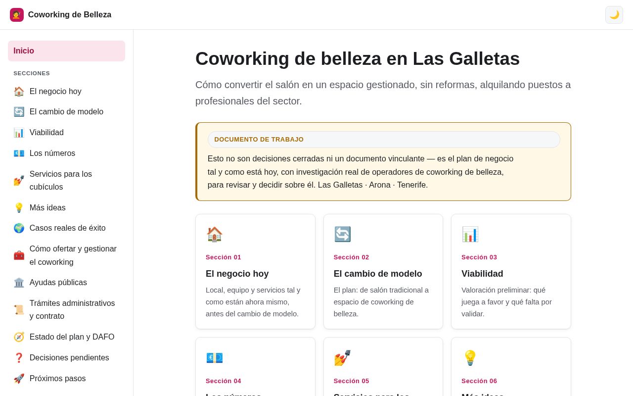 Preview of Plan de negocio: coworking de belleza en Las Galletas (Arona, Tenerife)