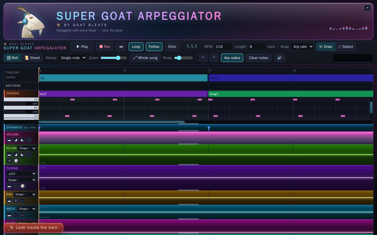 Preview of Super Goat Arpeggiator