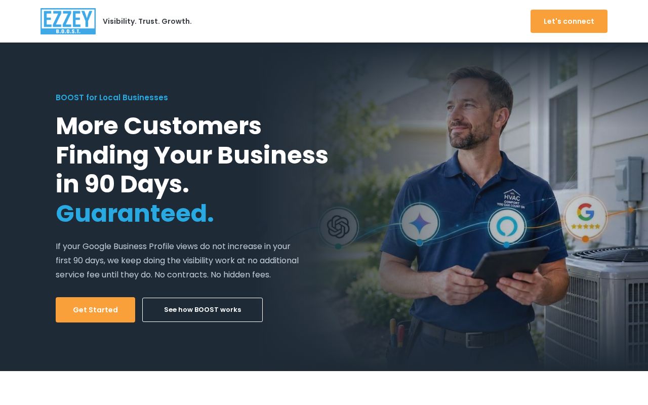 Preview of Ezzey Boost Website