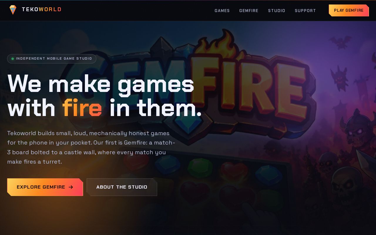 Preview of Tekoworld Website