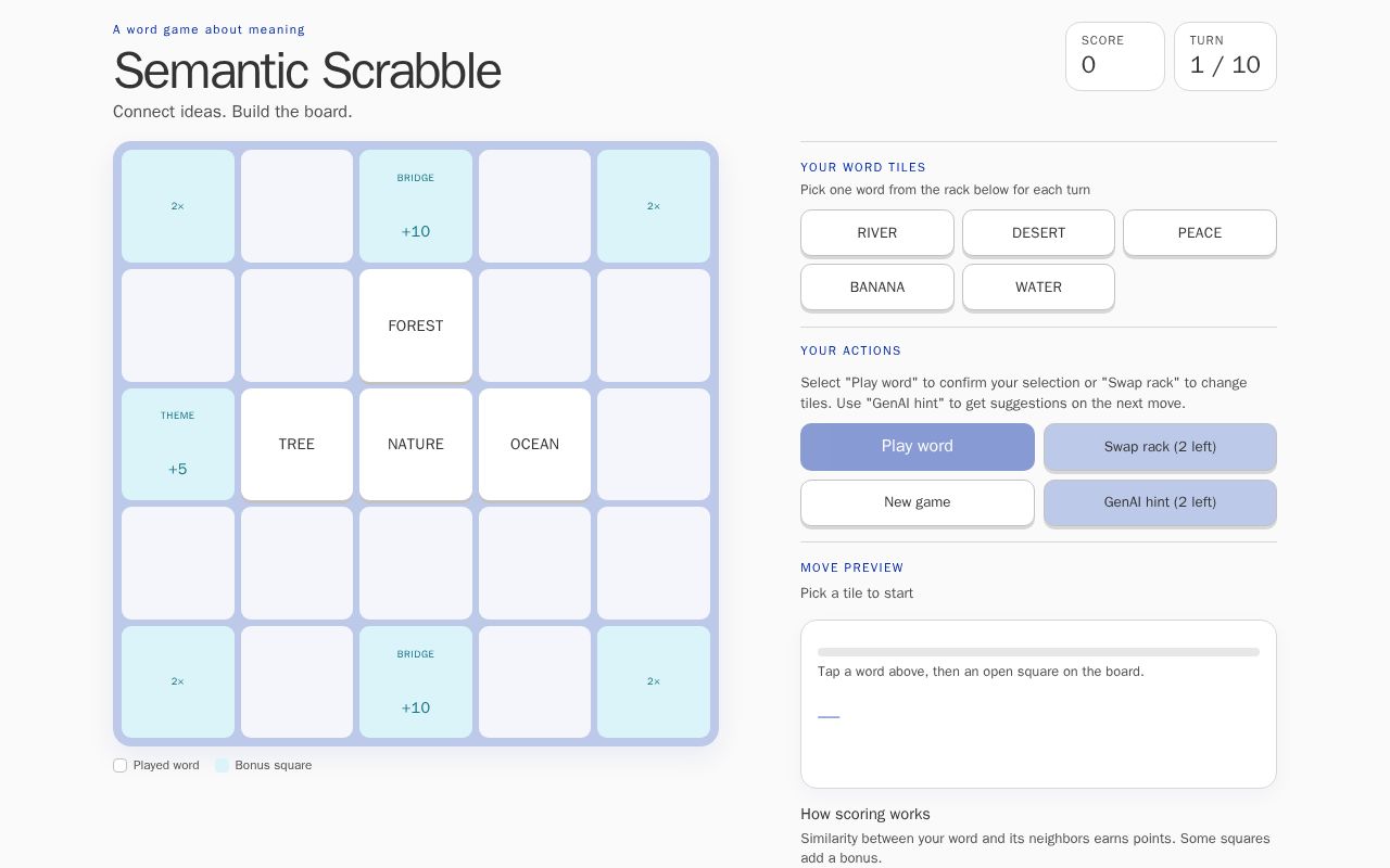 Preview of Semantic Scrabble