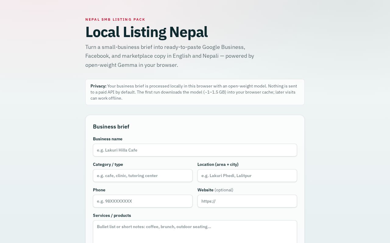 Preview of Local Listing Nepal