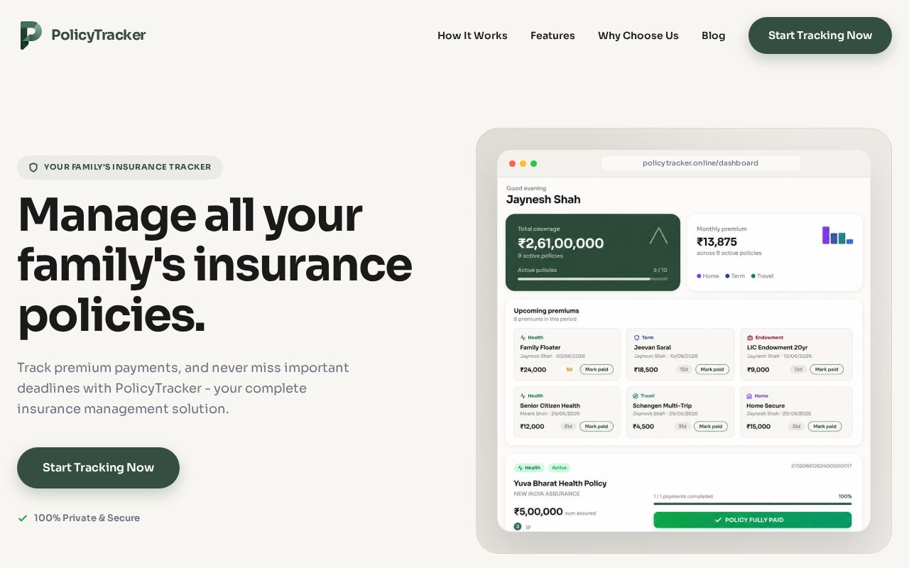 Preview of Policy Tracker