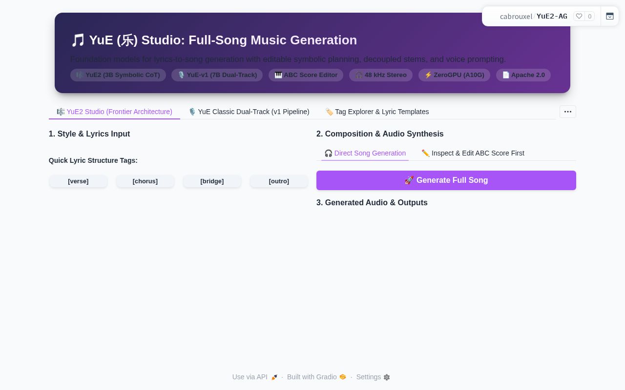 Preview of YuE2 AG - Full-Song Music Foundation Model