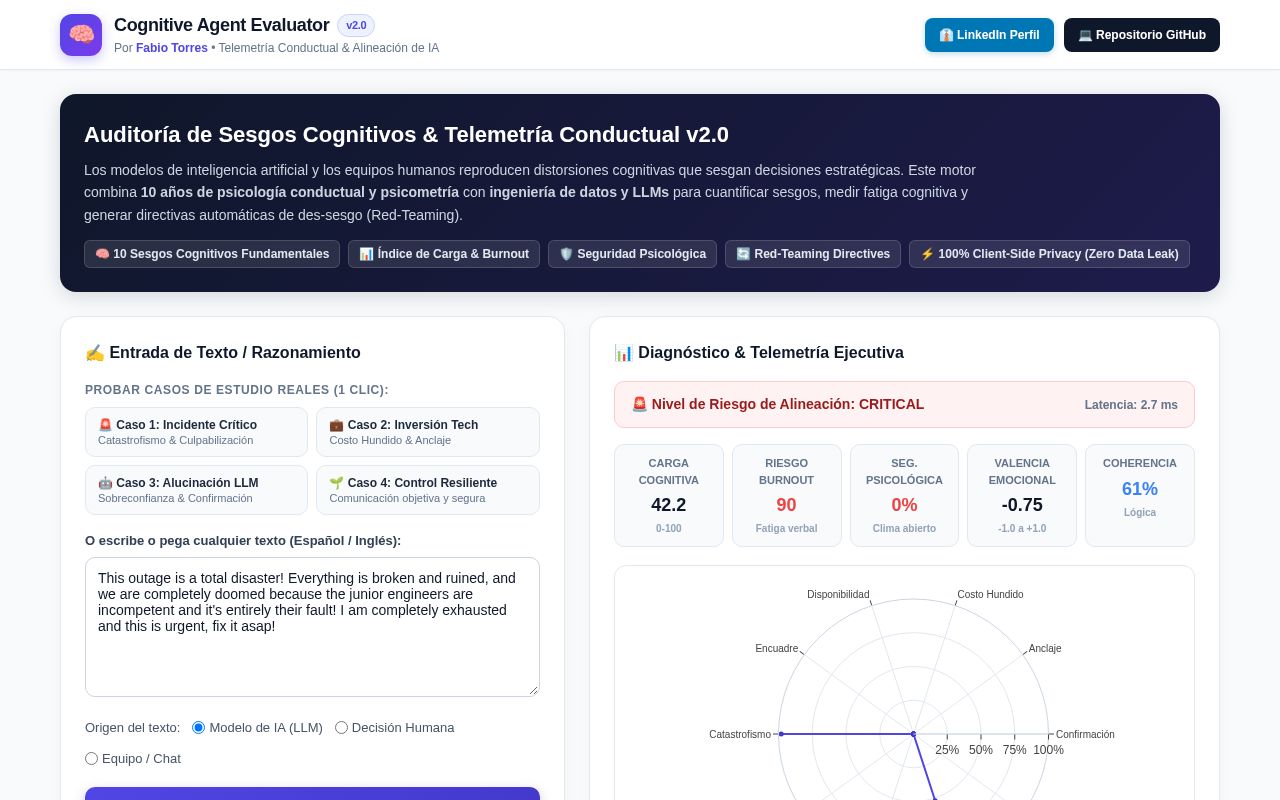 Preview of Cognitive Agent Evaluator v2.0