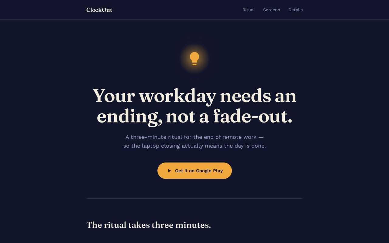 Preview of Clockout App Web