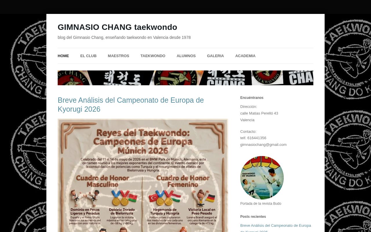 Preview of Gimnasio Chang Web