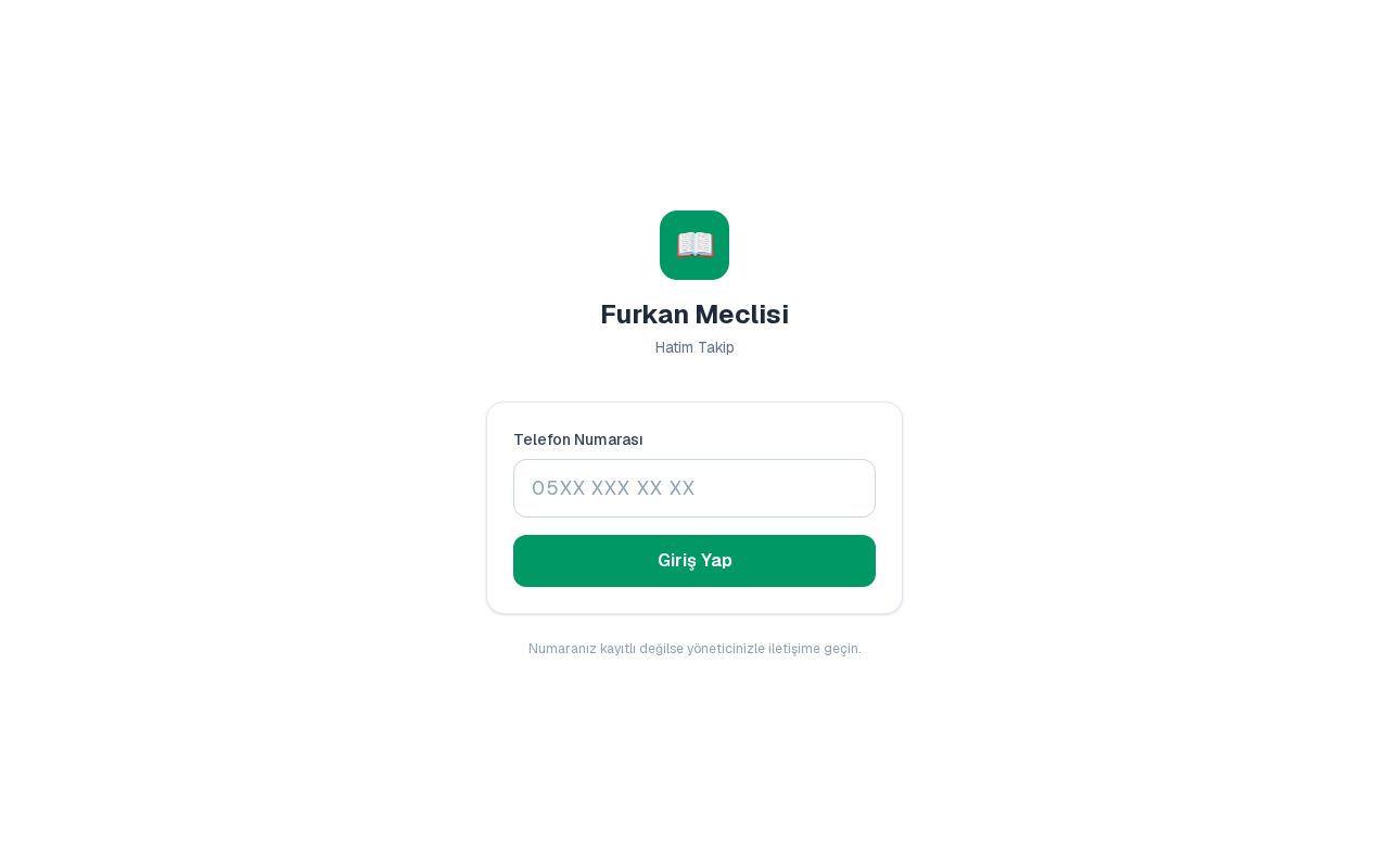 Preview of Hatim takip uygulaması — Next.js + Supabase