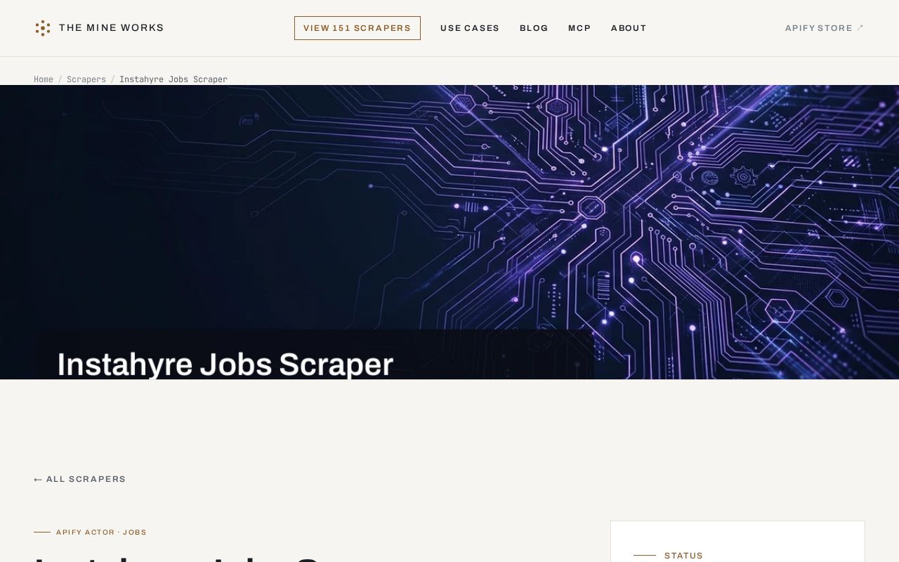 Preview of Instahyre Jobs Scraper
