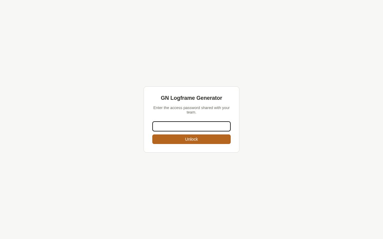 Preview of GN Logframe Generator