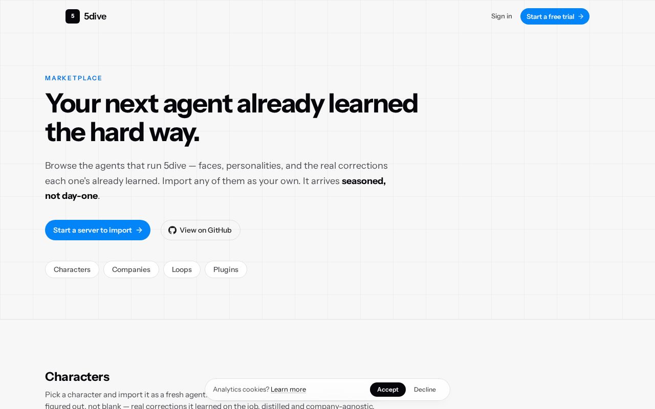 Preview of 5dive Plugin Template