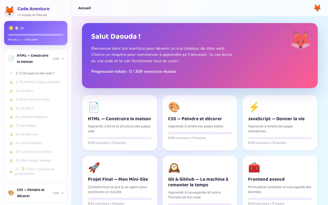 Preview of Code Aventure