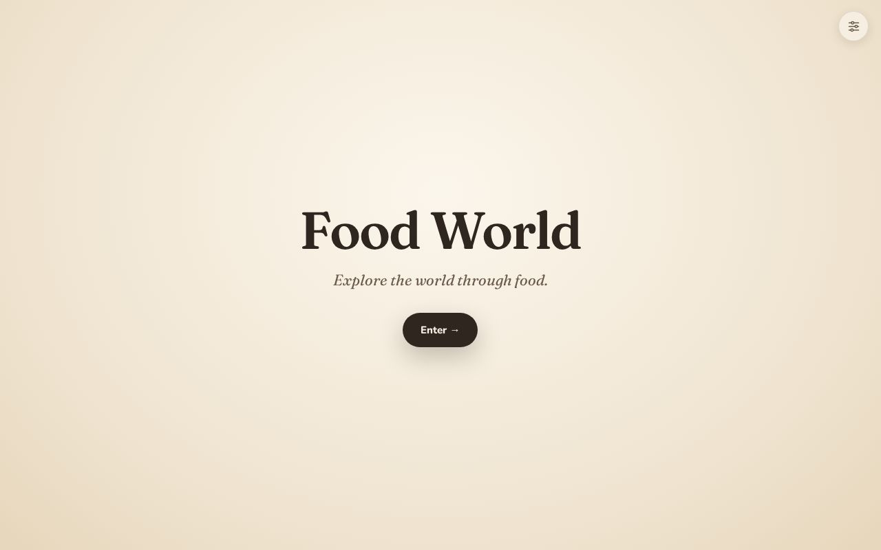 Preview of Food World: an explorable miniature world of the food I cook