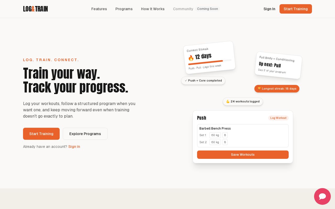 Preview of Gym Workout Logger