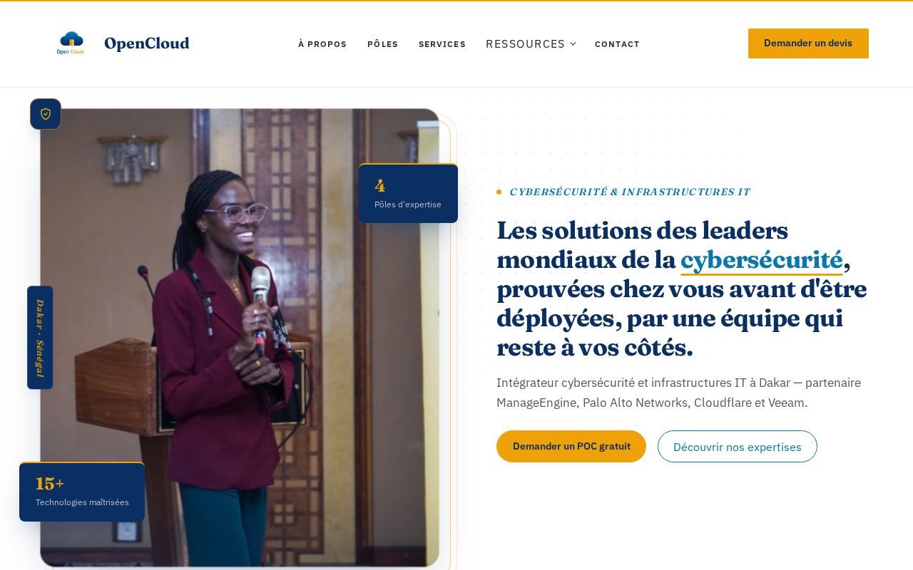 Preview of Opencloud Sn Website