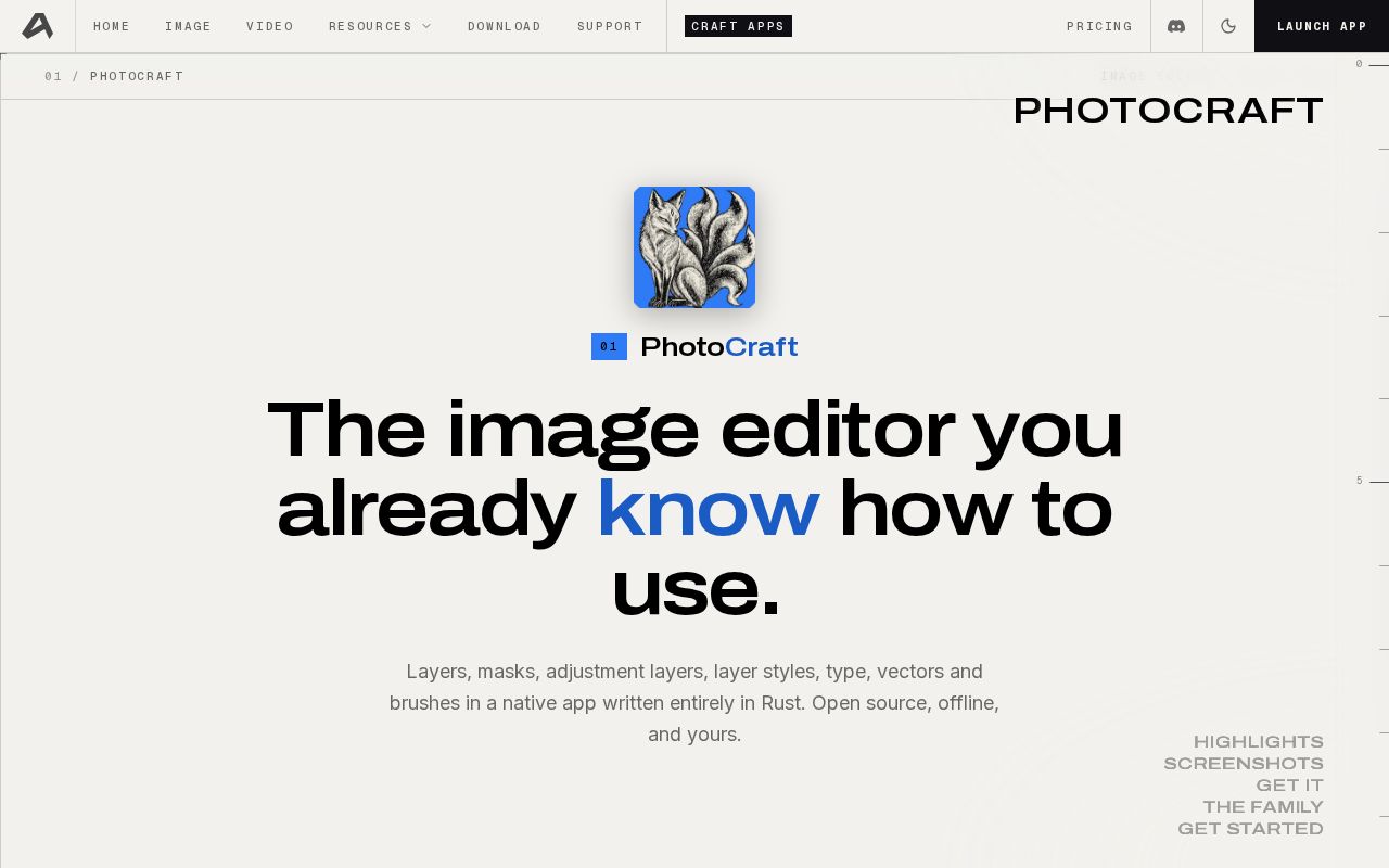 Preview of PhotoCraft: The image editor you already know how to use.