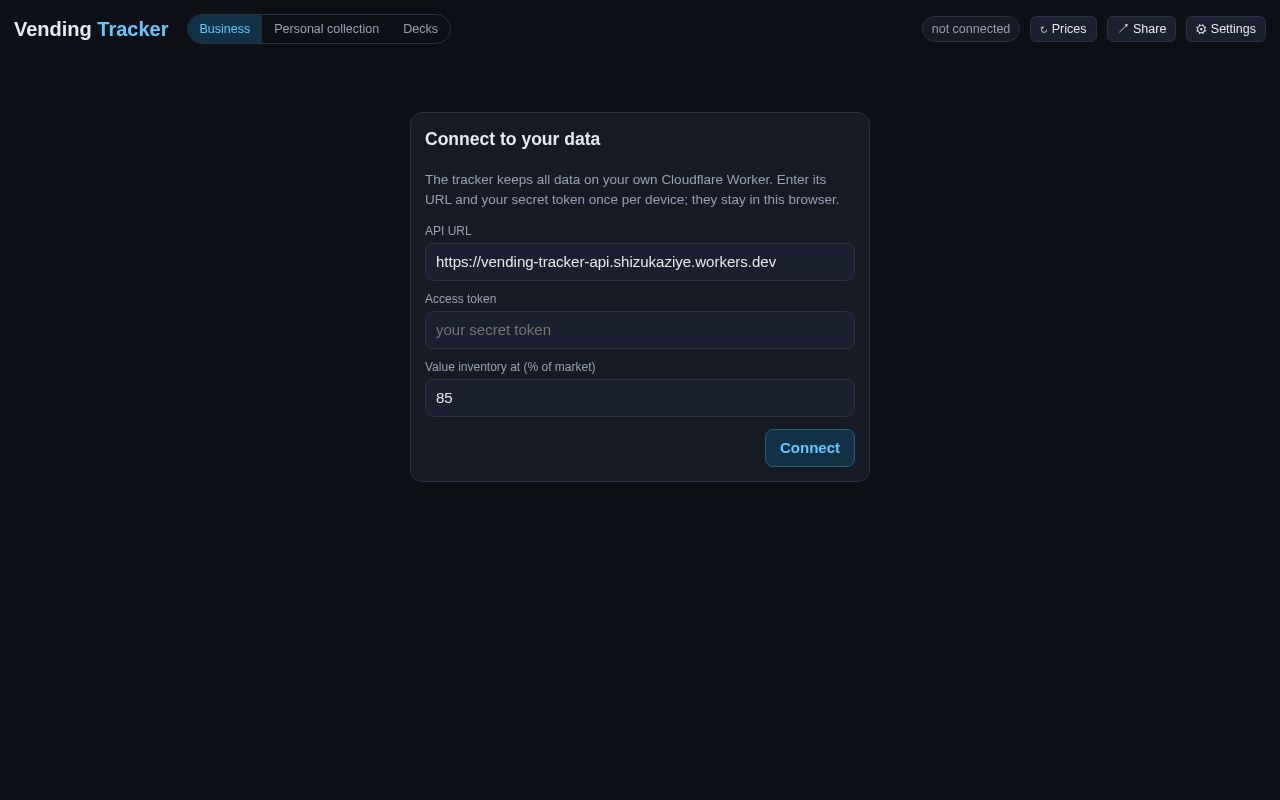 Preview of Vending Tracker