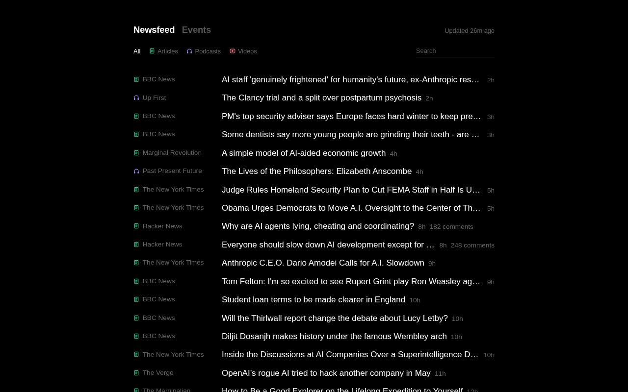 Preview of Dead simple RSS reader.