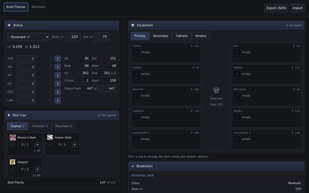 Preview of Rtm Build Planner