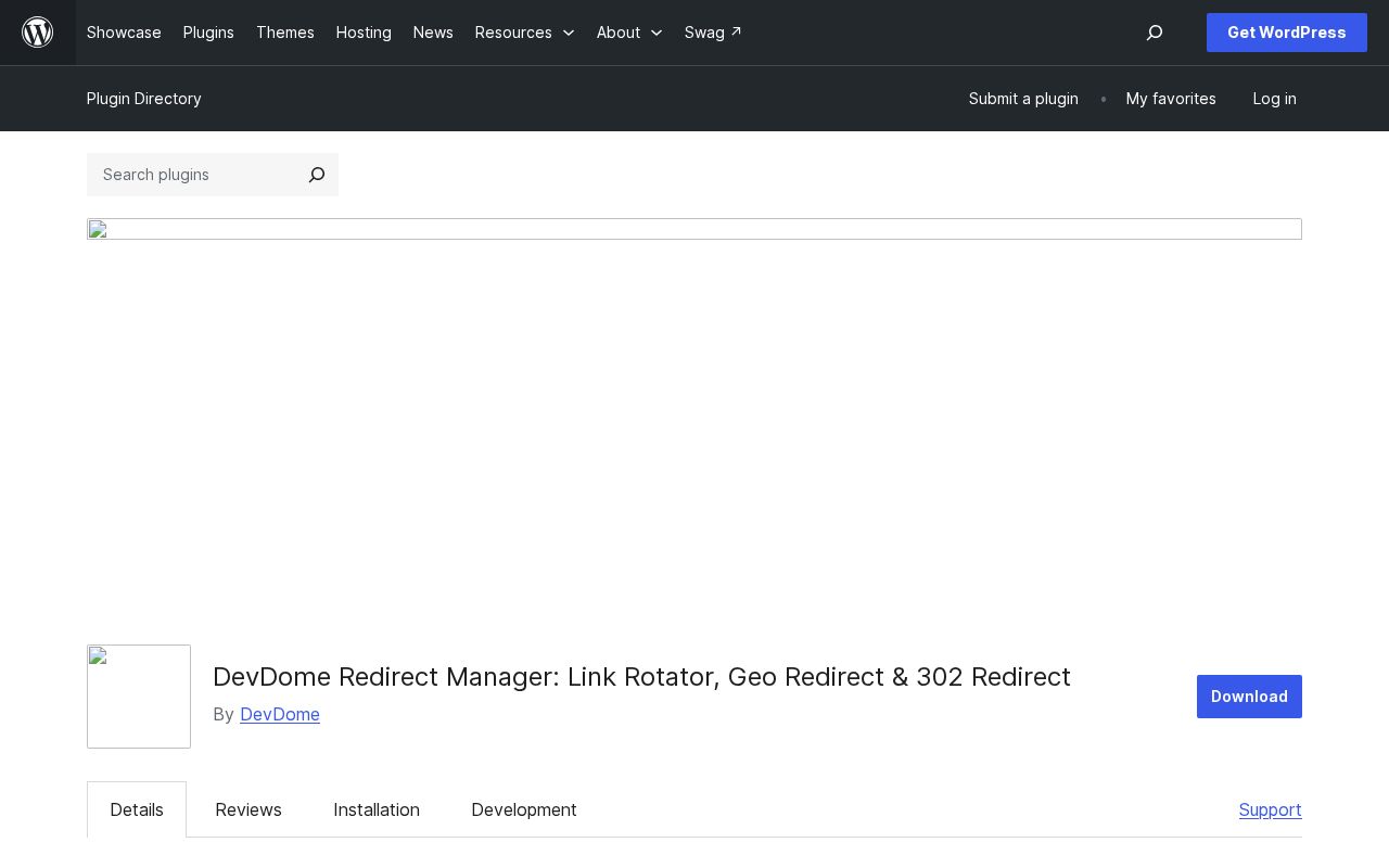 Preview of Devdome Redirect Manager