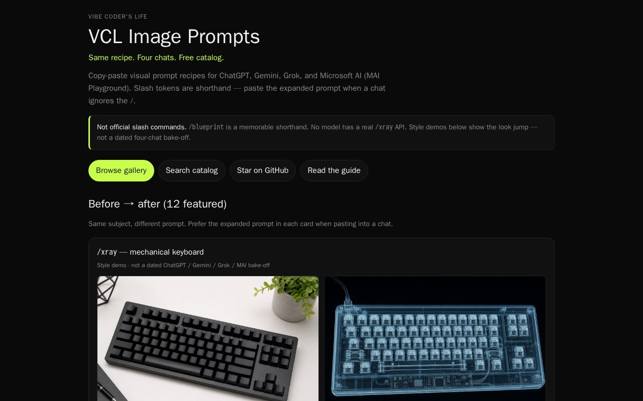 Preview of VCL Image Prompts