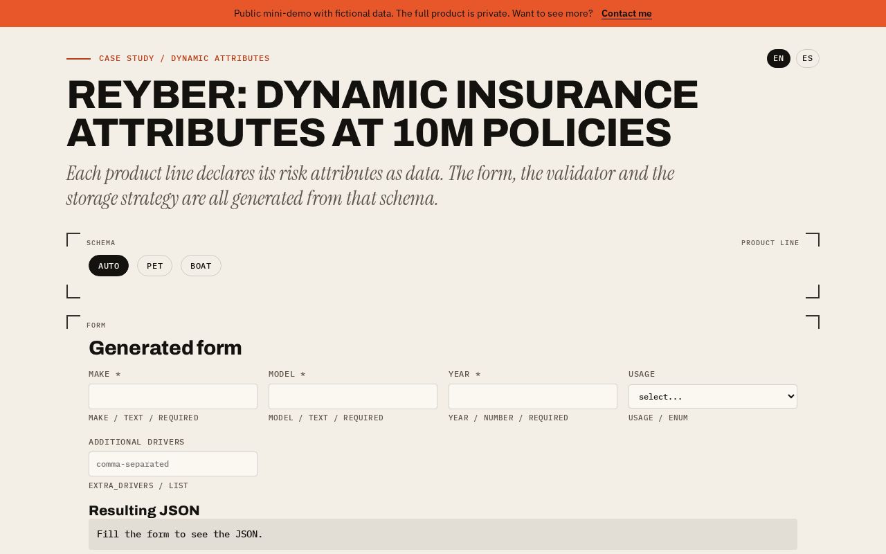 Preview of Reyber Dynamic Attributes Demo