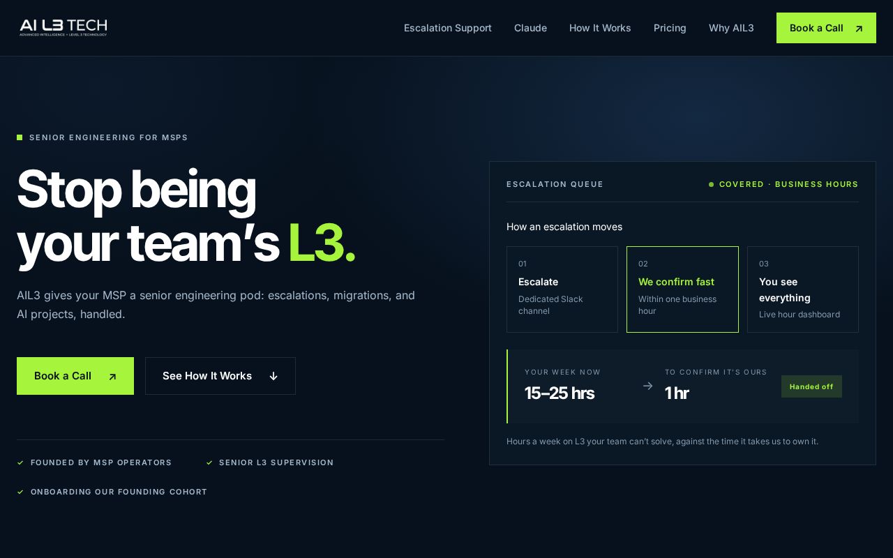 Preview of AI L3 Tech: L3 Engineering for MSPs and AI for Business