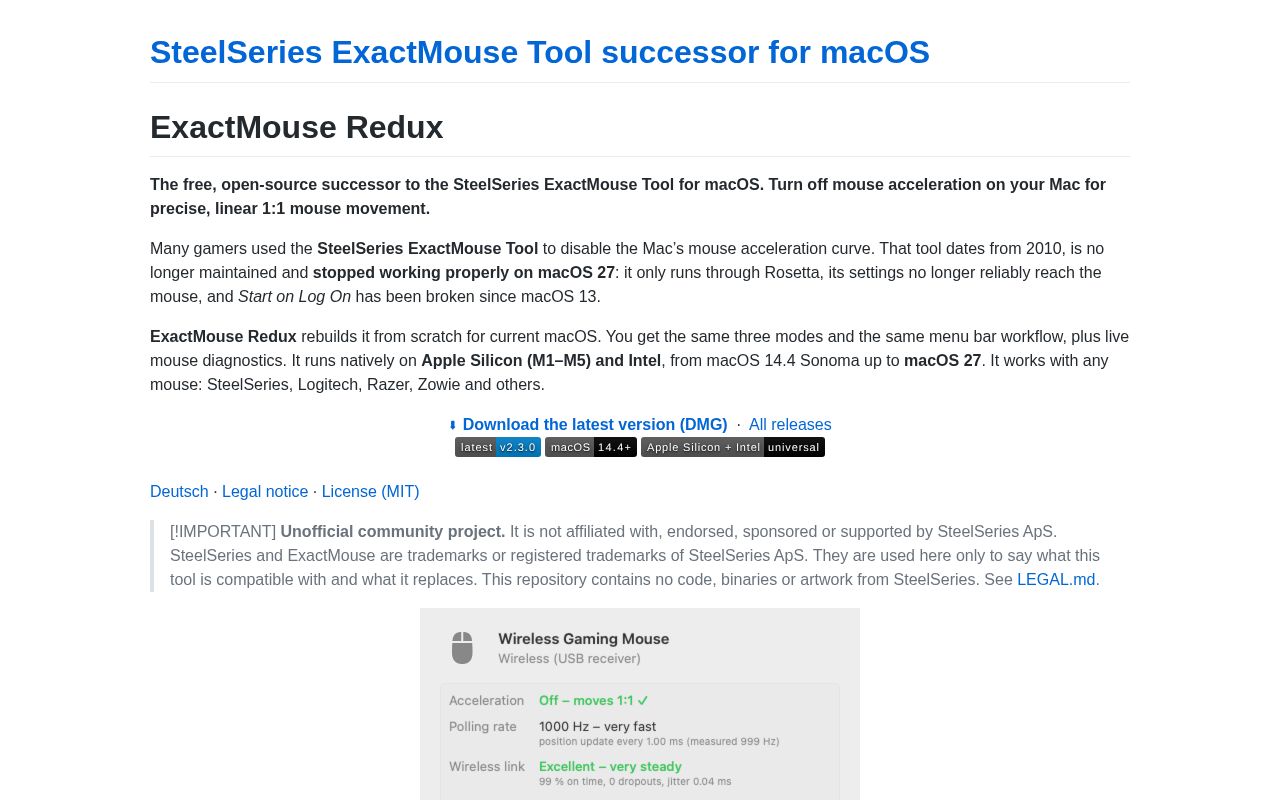 Preview of ExactMouse Redux