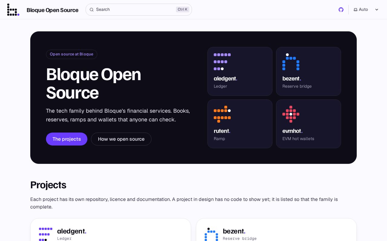 Preview of Bloque Open Source