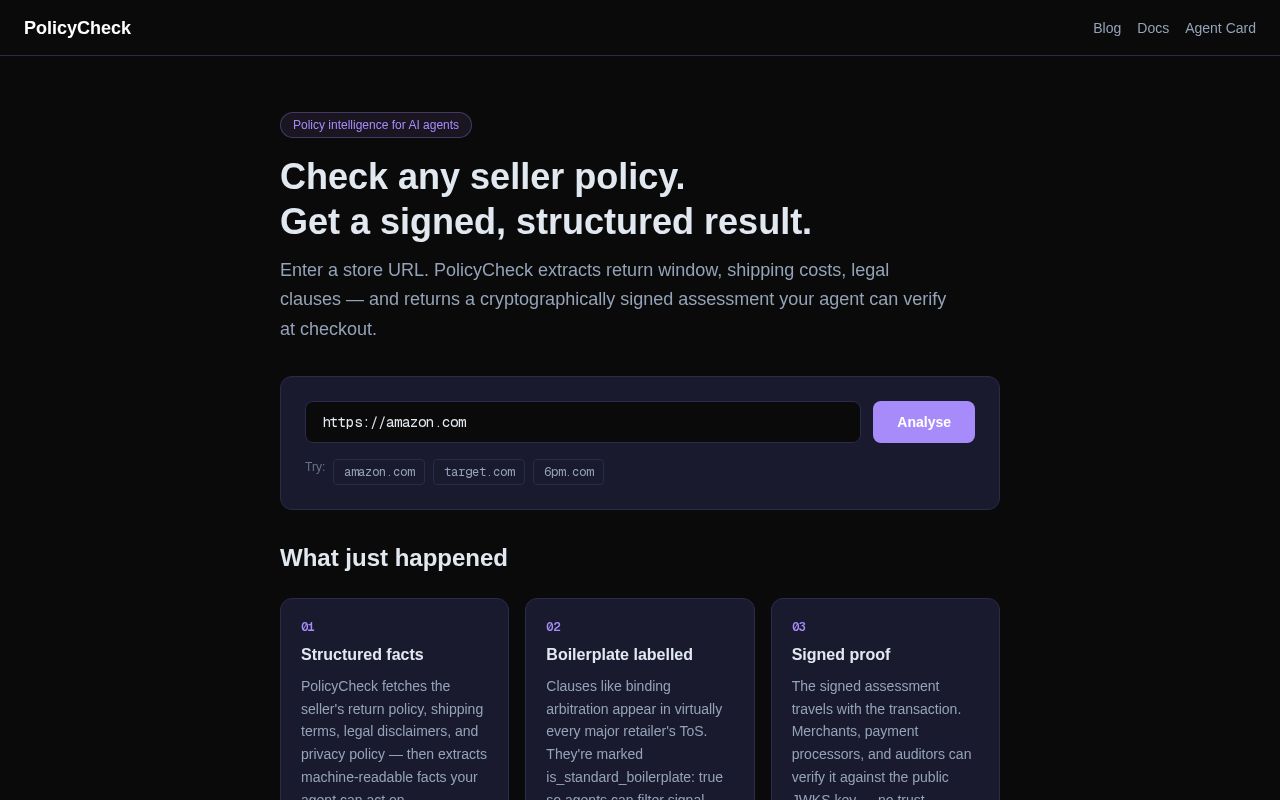 Preview of Policycheck Tools