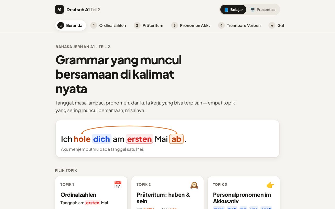 Preview of Trennbare Verben