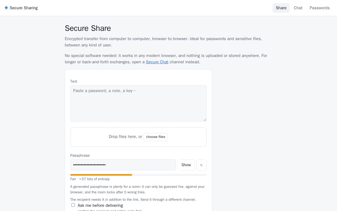 Preview of Secure Share